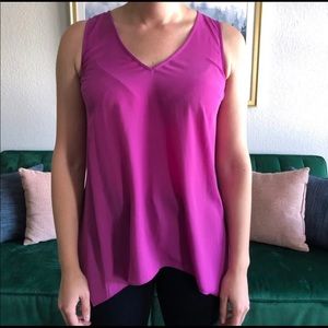 INC International Concepts Fuchsia Sleeveless V-neck Blouse
